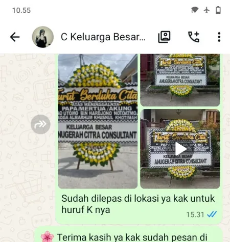 Pengiriman Papan Bunga Duka Universitas Bina Nusantara