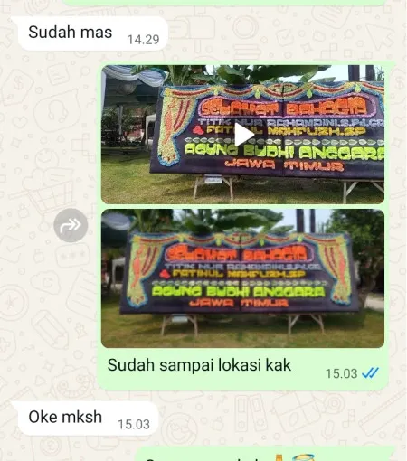 Pengiriman Papan Bunga Universitas Bina Nusantara