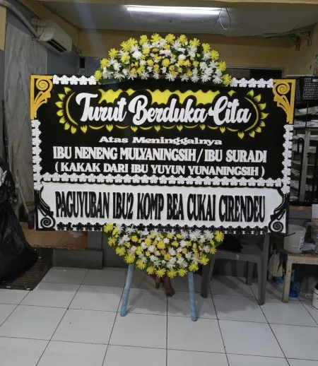 Papan Bunga Duka Universitas Bina Nusantara