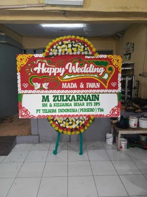 Papan Bunga di Universitas Bina Nusantara