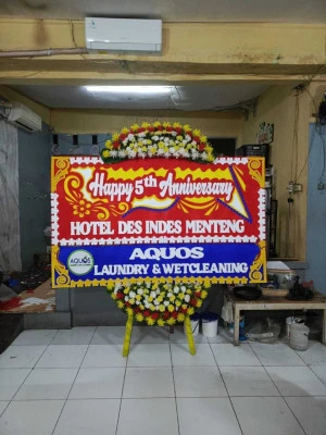 Papan Bunga di Universitas Bina Nusantara