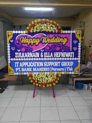 Papan Bunga di Universitas Bina Nusantara
